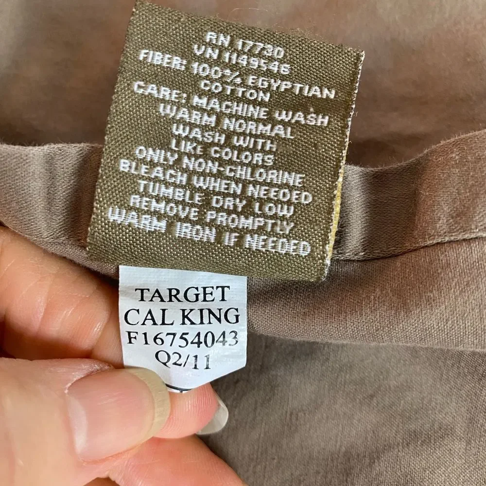 Luxurious Tan Bedding Sheet Set by Feildcrest 100% Egyptian cotton